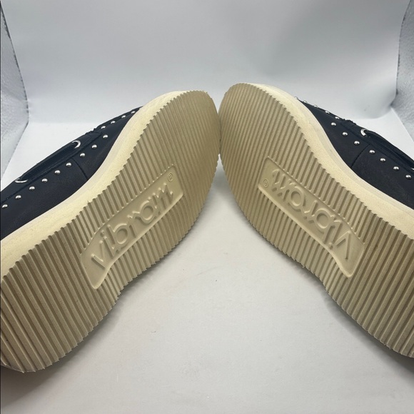 Sperry x Rebecca Minkoff Black Stud Boat Shoes tumbled leather upper SZ 8 casual - Picture 6 of 8